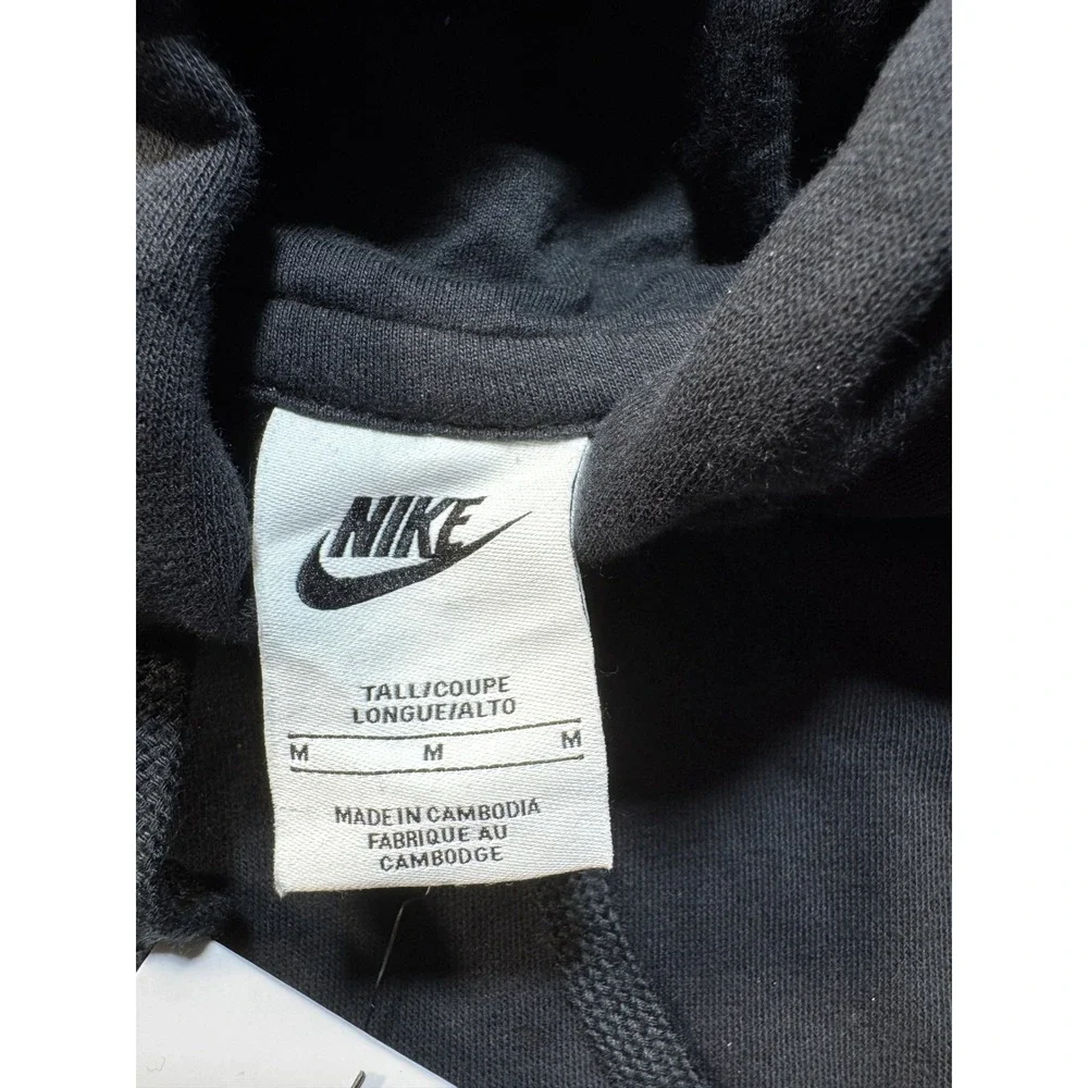 Nike Fleece  Hoodie Men Sz Medium Tall‎ Black New